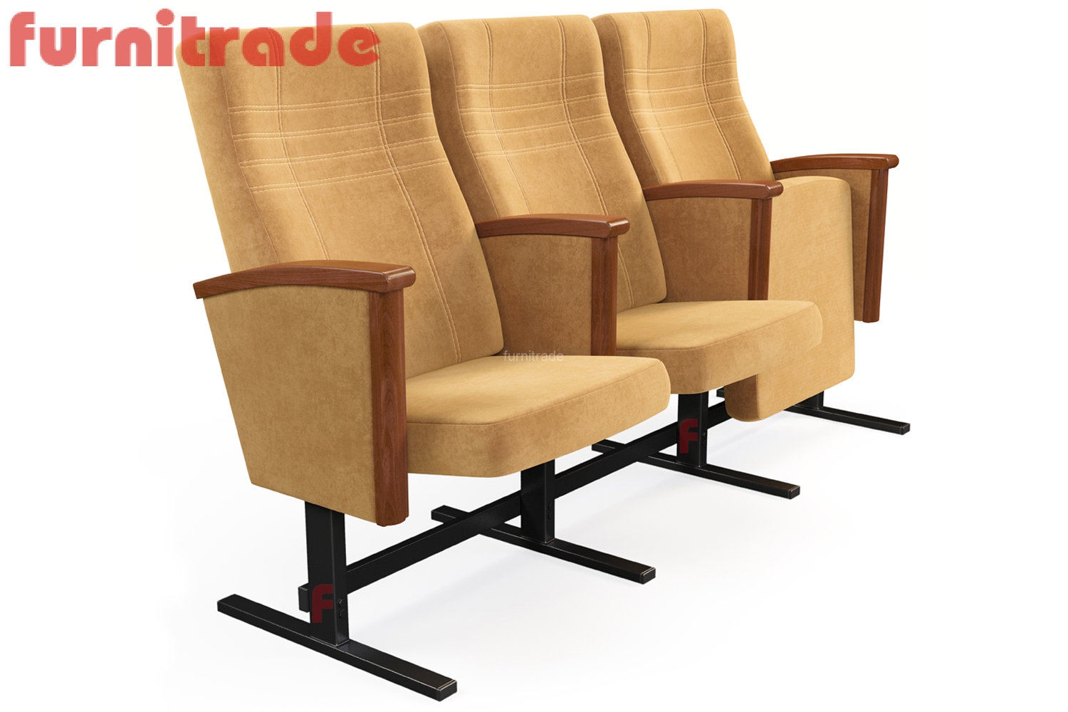 Кресла театральные от Фурнитрейд модель Неаполь мобильные купить многосекционное кресло